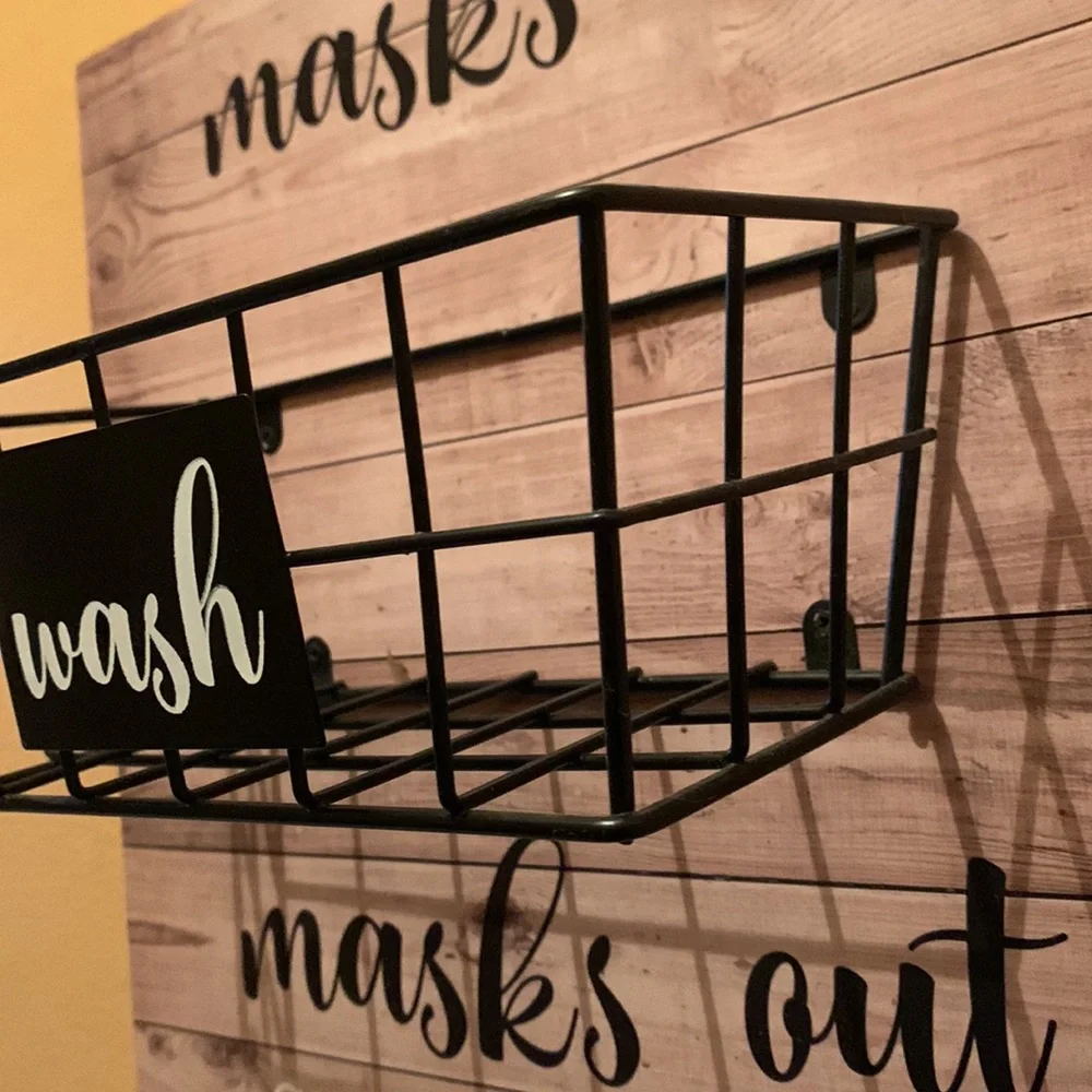 “Masks in, Masks out” Wall Decor